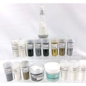 Glitter and Embossing Powders Lot of 17 Assorted Ranger Simon Says Stamp Crafts